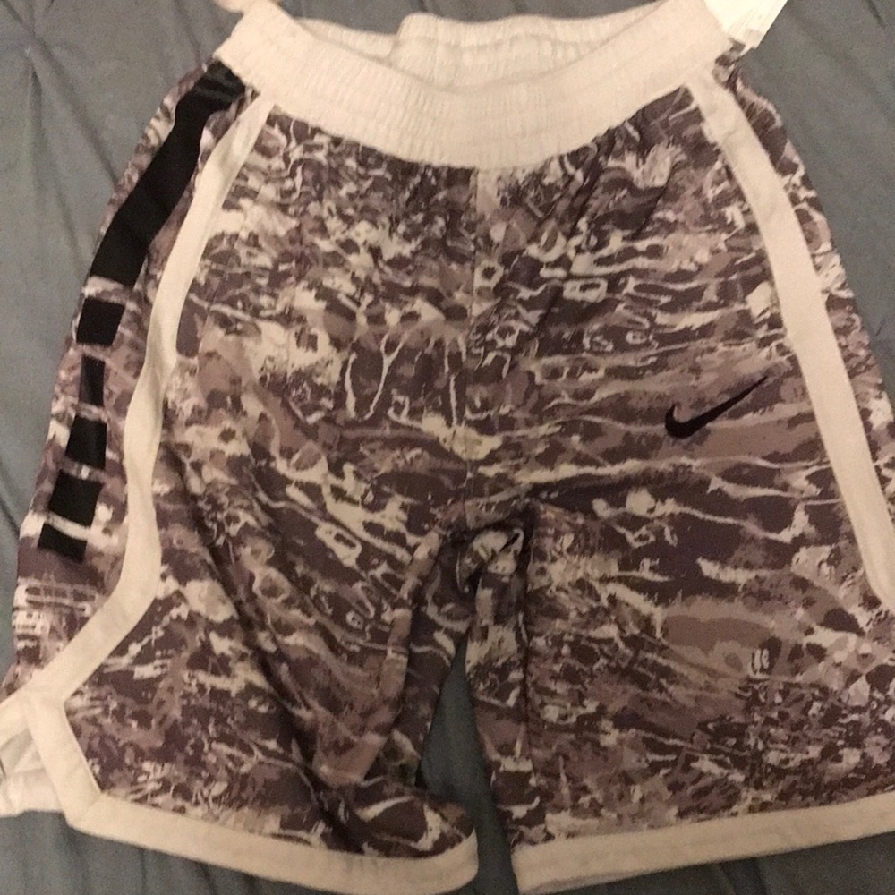 Nike Elite grey and white camo shorts